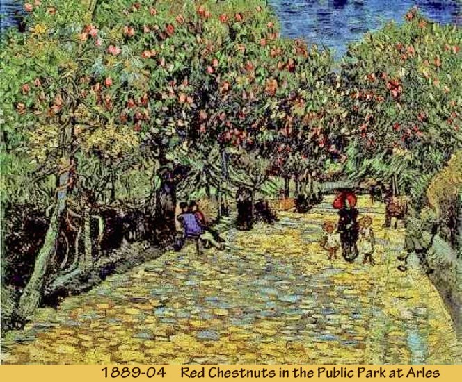 3. Arles 1888 -89 - 1889-04 12 - Red Chestnuts in the Public Park at Arles.jpg