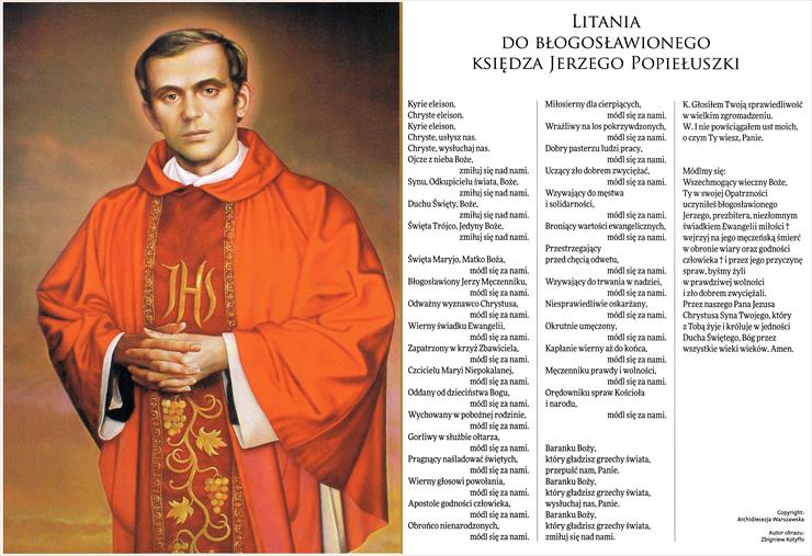  Obrazki religijne - błogosławiony ksiądz Jerzy Popiełuszko męczennik-litania.jpg
