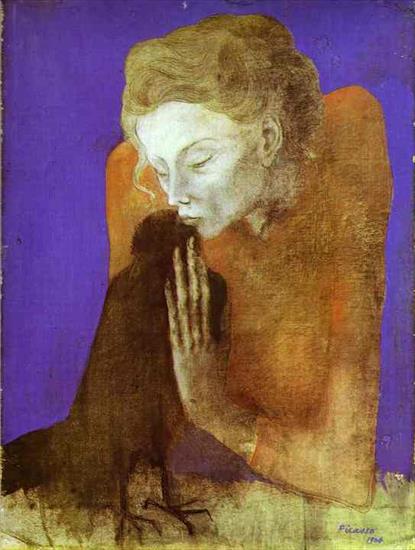 1901-1904 priode bleue - 1904 Femme au corbeau.jpg