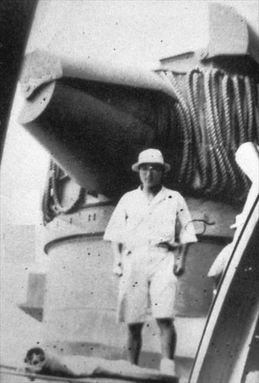 1940-1944 - A private snapshot taken of a sailor on one of the two great battleships.JPG