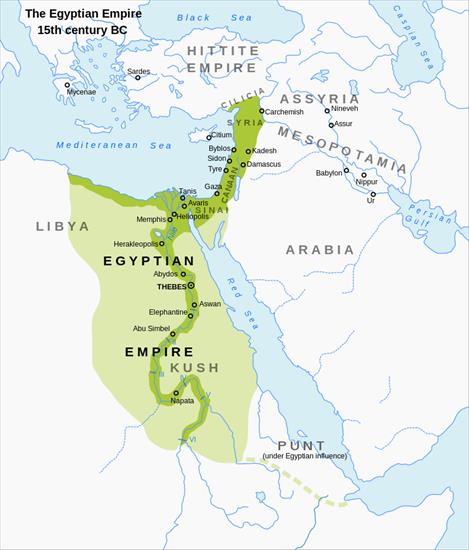 Rzym starożytny - geografia historyczna - obrazy - 4-14. Egipt w XV w.p.n.e.png