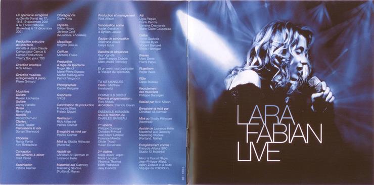 Lara Fabian - Live 22CD 2002 - Lara Fabian Live 2001 FACE1.jpg