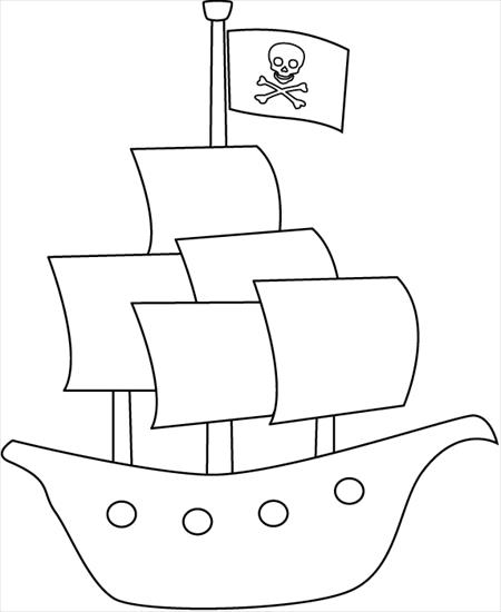 kolorowanki - Środki lokomocji - pirate-ship-coloring.gif
