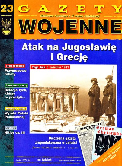 Gazety Wojenne - 023. Atak na Jugoslawię i Grecję okładka.jpg