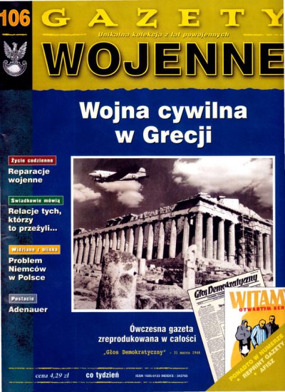 Gazety Wojenne - 106. Wojna cywilna w Grecji okładka.jpg