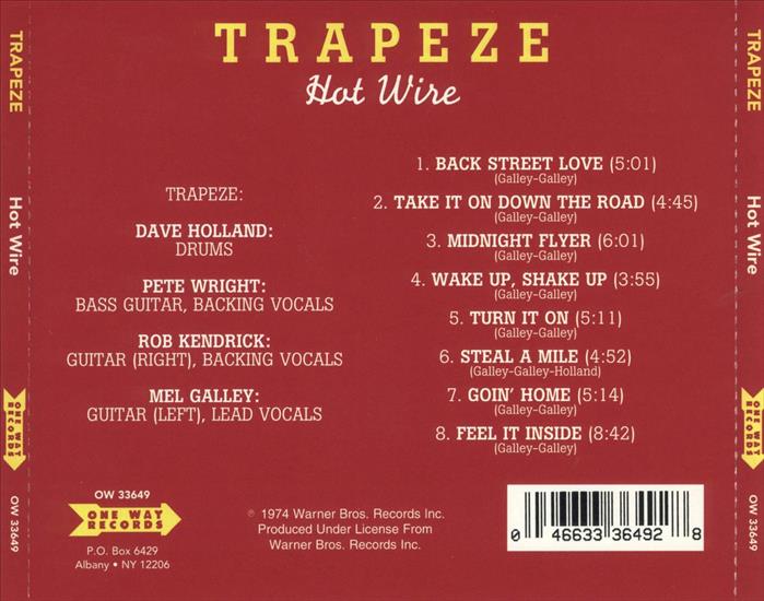 TRAPEZE - Trapeze - Hot Wire- Back.JPG