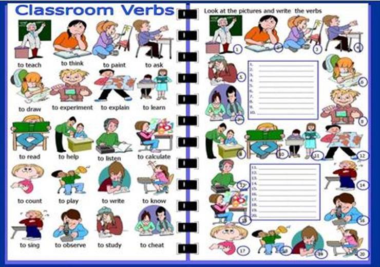 Picture Worksheets - classroom verbs.JPG