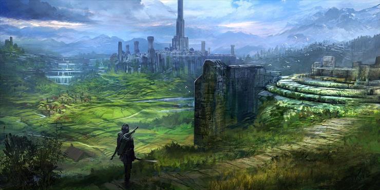 Oblivion - the-elder-scrolls-iv-oblivion-video-games-rpg-imperial...rds-warriors-tower-valleys-valley-mountains-landscapes.jpg