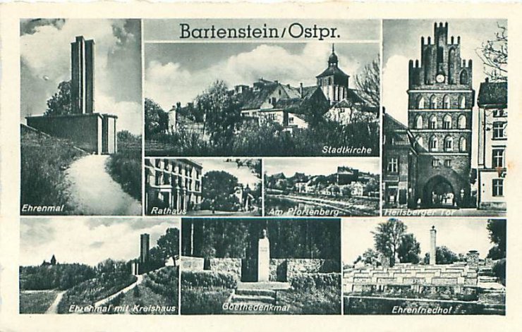 Bartoszyce  zdjęcia  ARCHIWALNE - Bartenstein, Bartoszyce,Feldpost 1942,Ostpreussen.JPG
