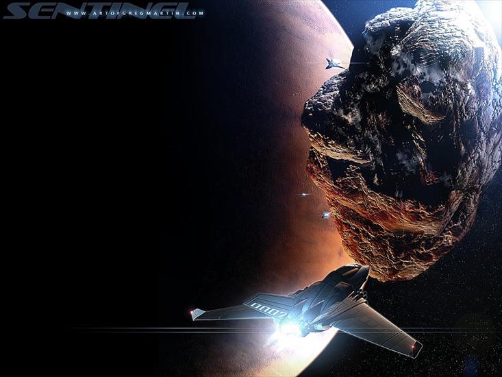 Kosmos - Wachadłowiec i asteroid.jpg
