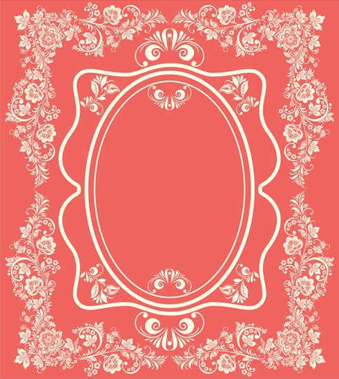 corel - Vintage floral with pink background vector 01.jpg