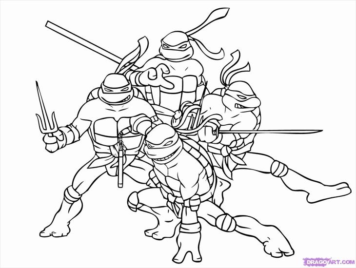 Wojownicze Żółwie Ninja - Wojownicze żółwie ninja - kolorowanka 7.GIF