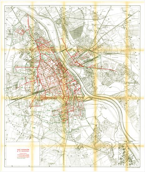 polskie stare mapy1 - MAPA_GEOLOGICZNA_WARSZAWY_20K_SIEC_KANALOW_1936.jpg